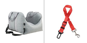 Car Dog Seat - Asiento Portátil para Perro en el Coche, Seguro y Cómodo para Viajar