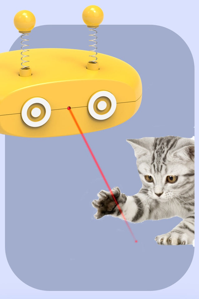 Electric Cat Interactive Toy - Juguete Interactivo Eléctrico para Gatos con Láser y Movimiento Automático