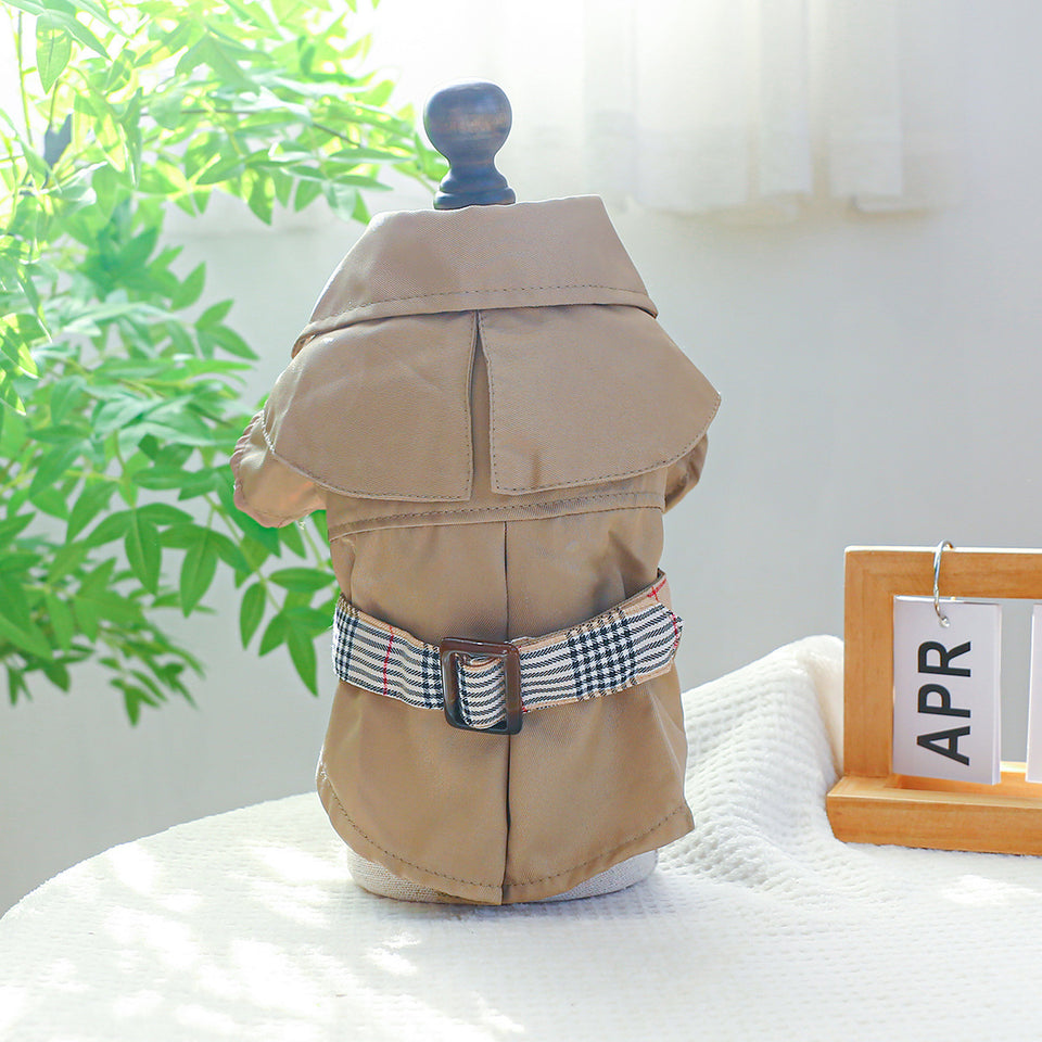 Pet Clothes Khaki - Abrigo Trench para Mascotas