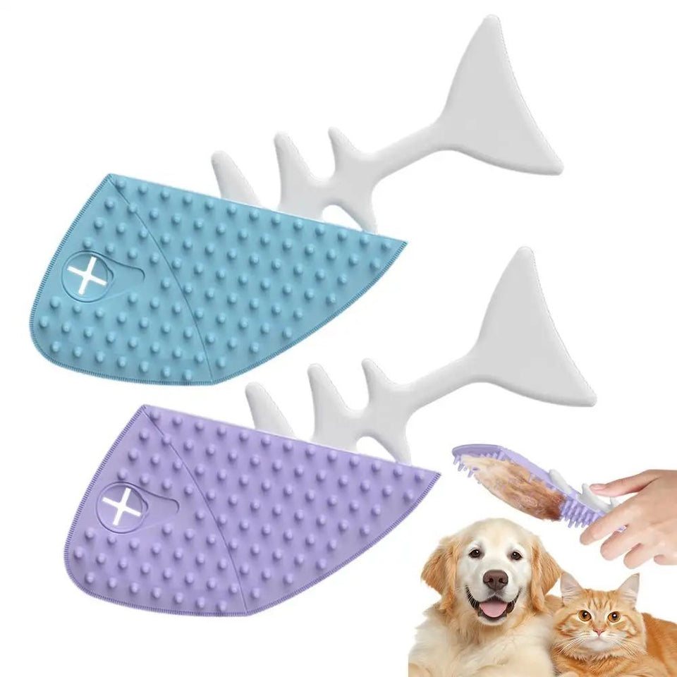FishBone Brush - Katzen- und Hundebürste, Fischgräten-Design