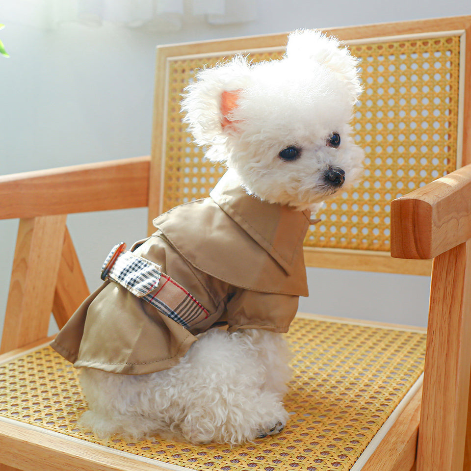 Pet Clothes Khaki - Abrigo Trench para Mascotas