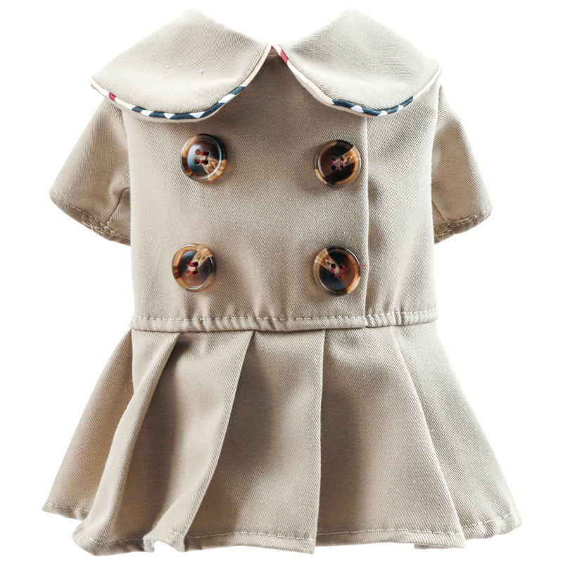 Pet Clothes Khaki - Abrigo Trench para Mascotas
